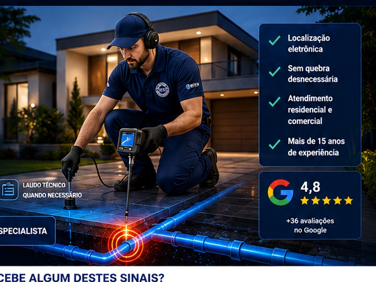 Técnico BETAH realizando localização eletrônica de vazamento